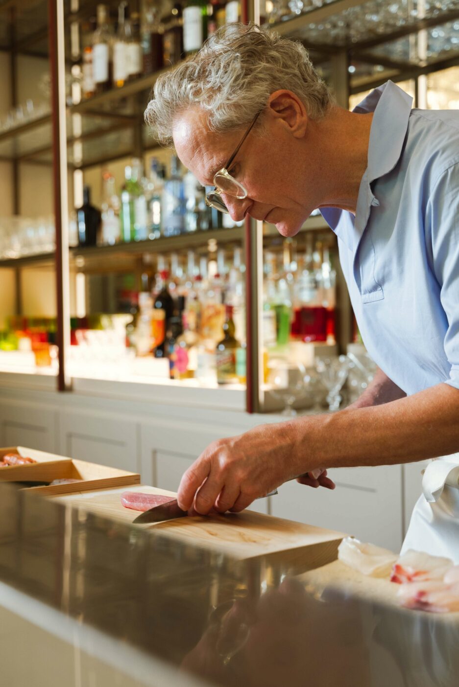 Hinoki chez Ducasse Baccarat - Découpe