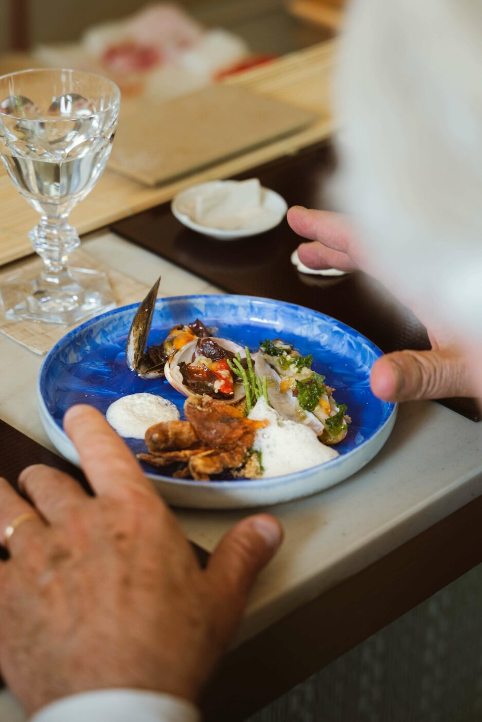 Plat signature Alain Ducasse Baccarat