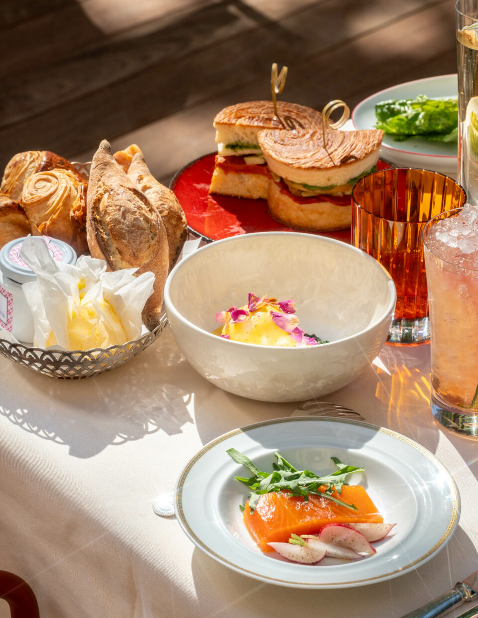 Plats du brunch au Jardin